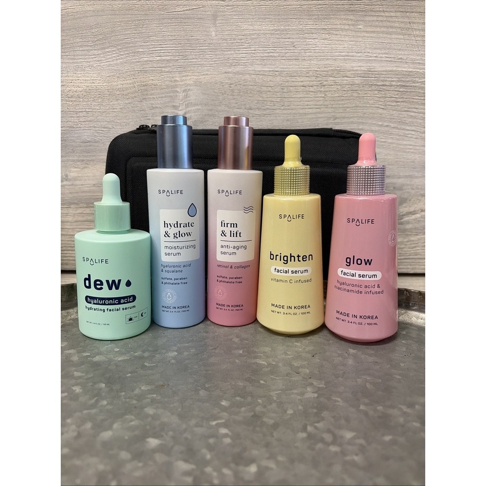 Spa Life Set! Brighten, Glow, Firm & Lift, Hydrate & Glow, Dew! New (e8)